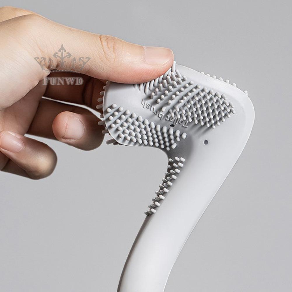 Bàn Chải Vệ Sinh Toilet Co Giãn Không Gây Đau Kèm Đế Đỡ Tiện Dụng