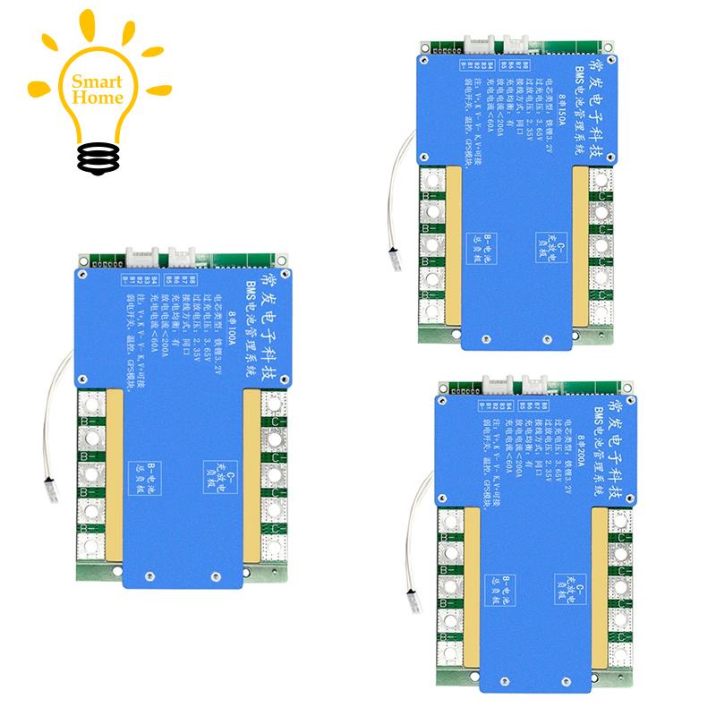 Bảng Mạch Bảo Vệ Pin Lithium 8S 24V Với Bộ Điều Khiển Nhiệt Độ Hóa BMS