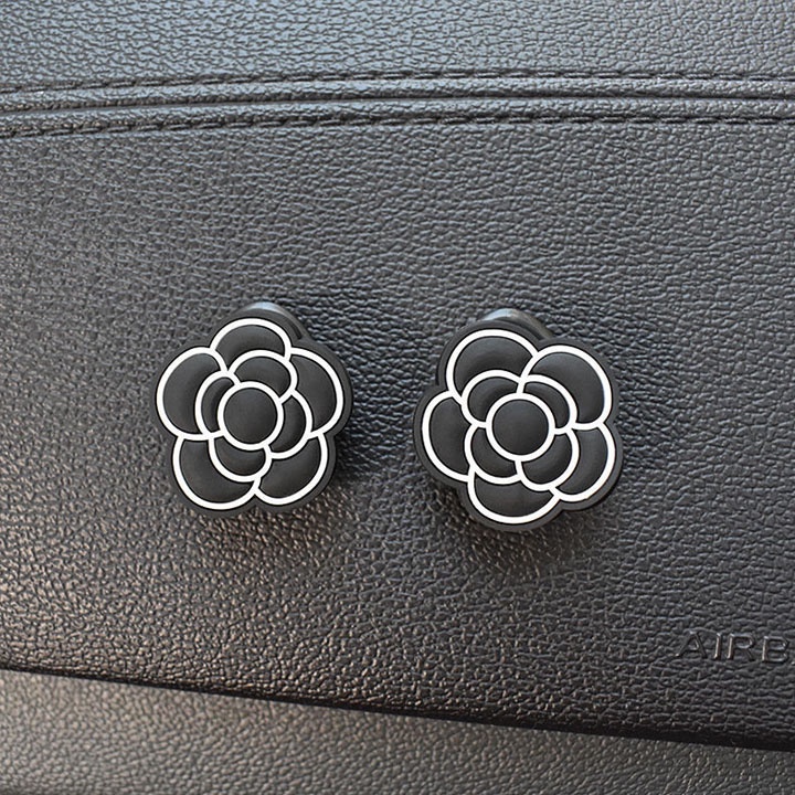 Móc treo đồ ô tô hoa trà dán nội thất xe siêu xinh