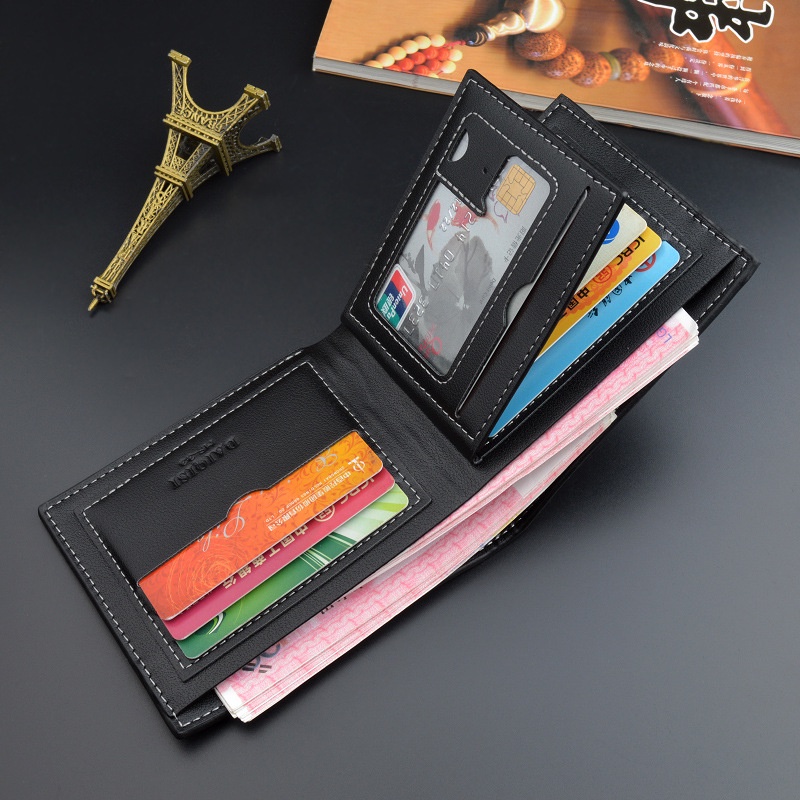 Ví nam full box đẹp Hàn Quốc khiểu dáng ví ngang đựng tiền có ngăn khóa kéo, bóp nam 7K STORE VN08