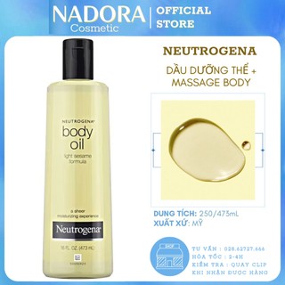 Dầu dưỡng thể Neutrogena Body Oil Light Sesame Formula Các Thể Tích
