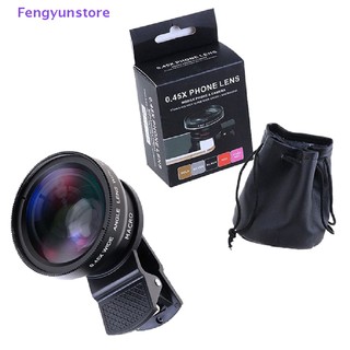 Bộ Lens Mắt Cá Góc Rộng 0.45X 2 Trong 1 0.45X Có Kẹp Gắn Điện Thoại Thông Minh