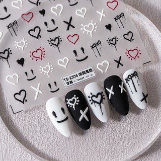 Miếng Dán Trang Trí Móng Tay 5D Họa Tiết Graffiti TS-2305