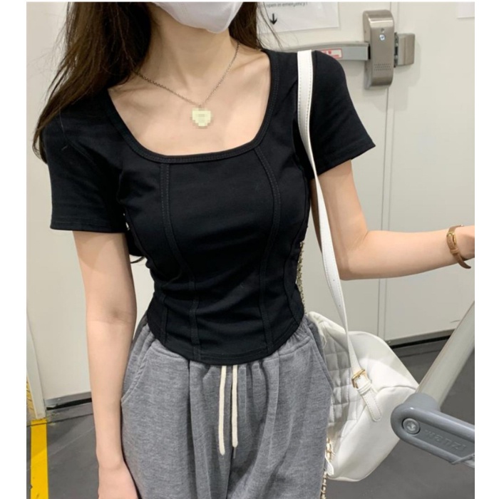 NRVP Áo Thun NgắN Tay DáNg Ôm ThờI Trang Cho Nữ