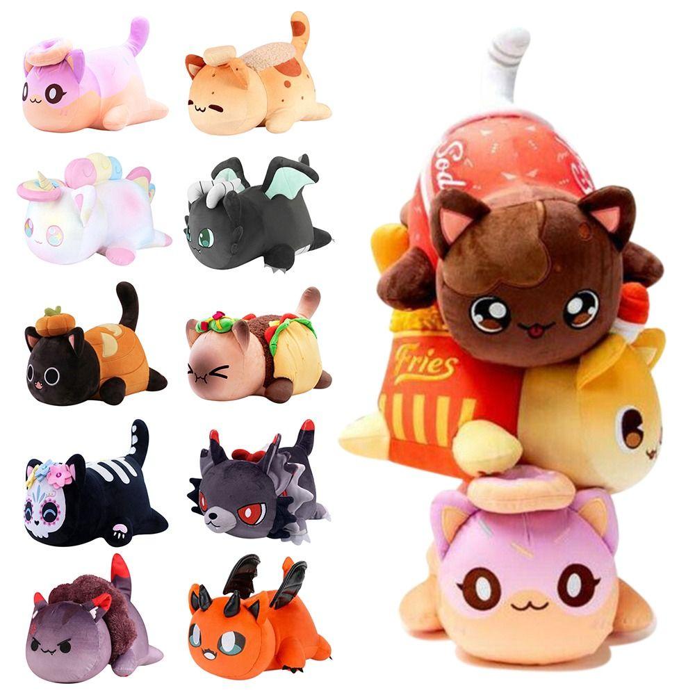 Mèo Nhồi Bông Màu Cầu Vồng Hoạt Hình Trang Trí Phòng