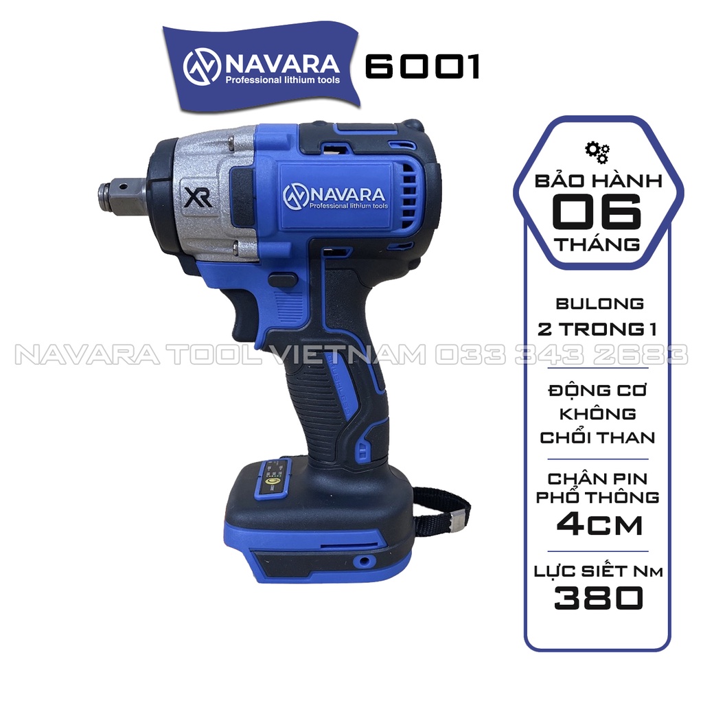 Thân máy siết bulong Navara 6001 Dây đồng nguyên chất, Động cơ bền bỉ mạnh mẽ