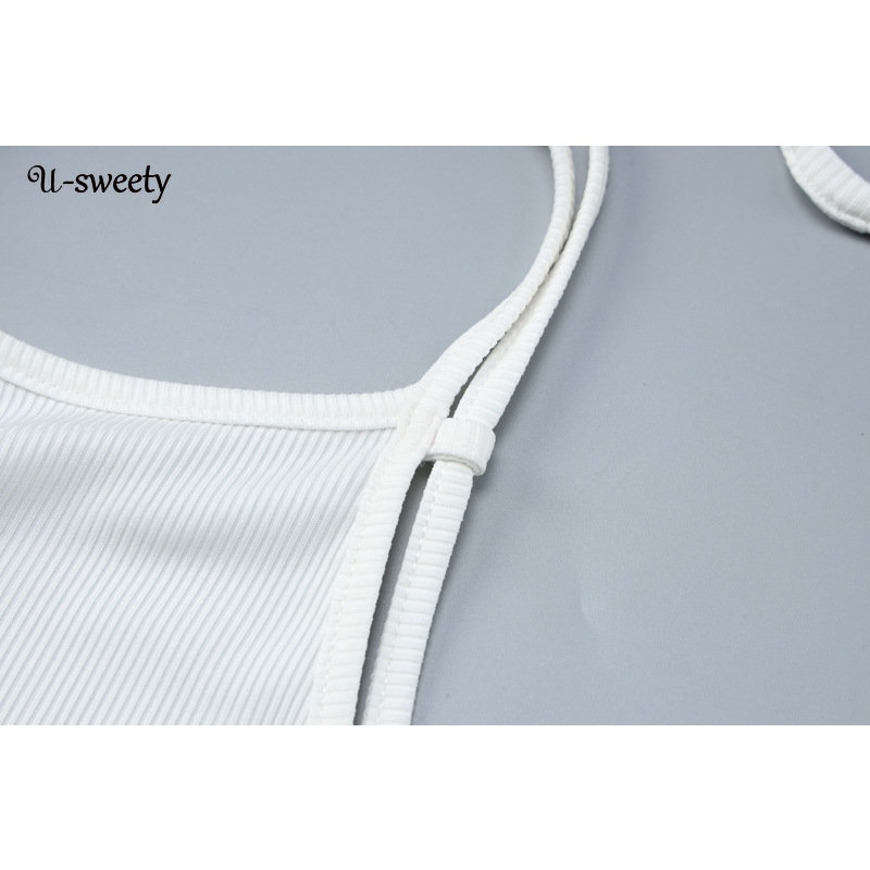 Đầm Maxi Hai Dây Cổ Yếm Dáng Ôm Màu Sắc Trơn Thời Trang Quyến Rũ Dành Cho Nữ 2023