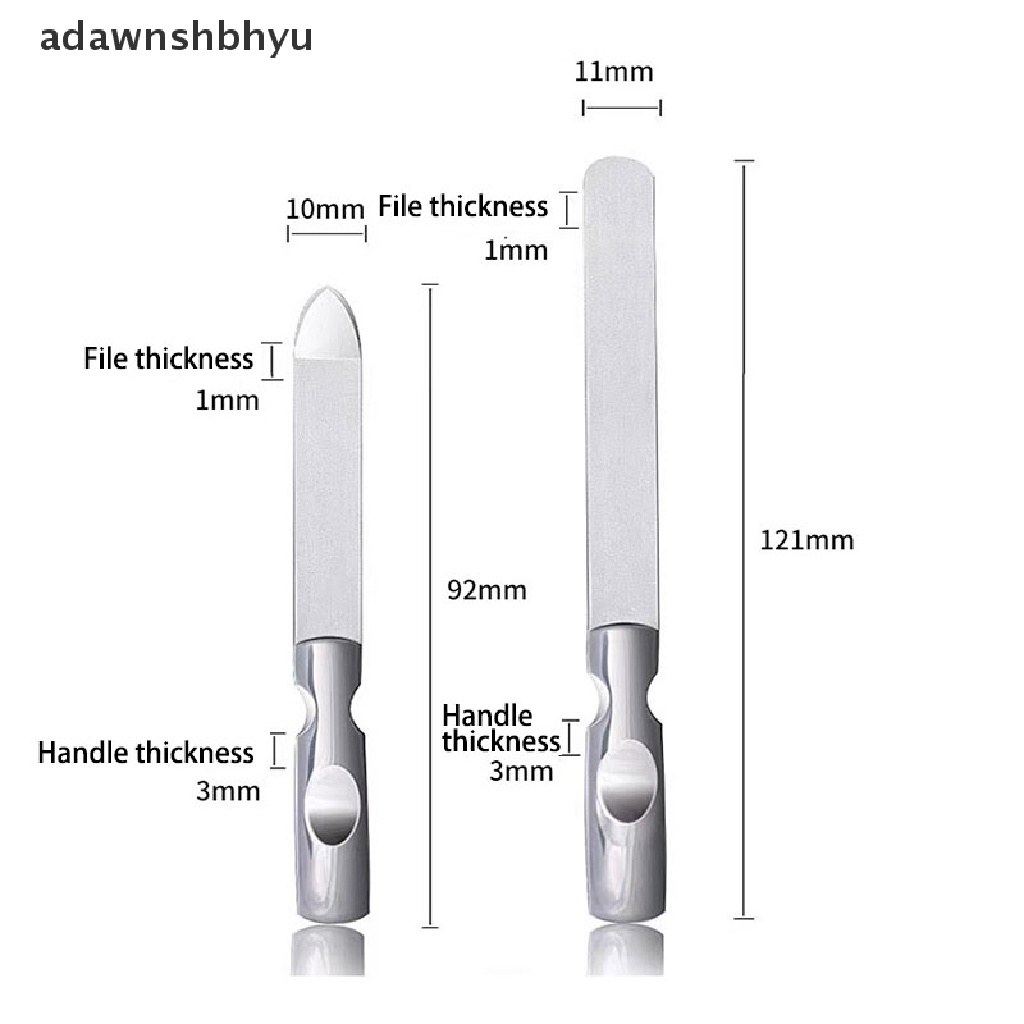 Dũa Móng Tay Hai Mặt Bằng Thép Không Gỉ Chuyên Nghiệp adawnshbhyu