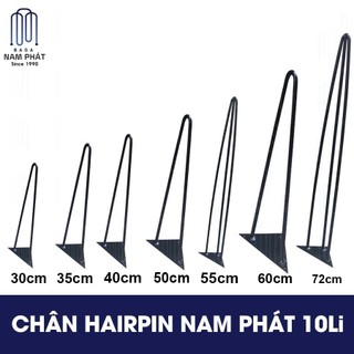 Chân Hairpin 30cm, 35cm, 40cm, 50cm, 55cm , 60 cm và 72cm  Nam Phát