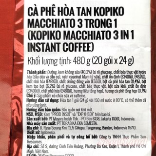 Cà Phê Sữa Hòa Tan Kopiko Macchiato 480g