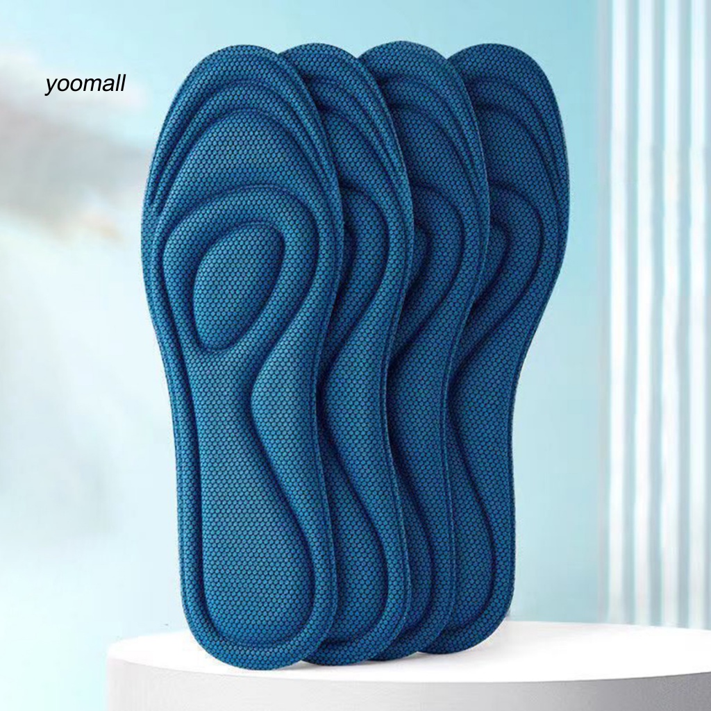 1 Cặp Đế Lót Giày Chạy Bộ Khử Mùi Nano Thiết Kế 3D