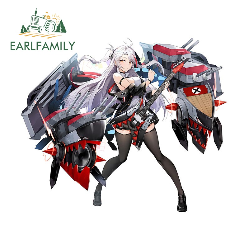 Nhãn Dán Vinyl Chống Nước 13Cmx11Cm Trang Trí Xe Hơi / Ván Lướt Sóng Prinz Eugen Azur Lane