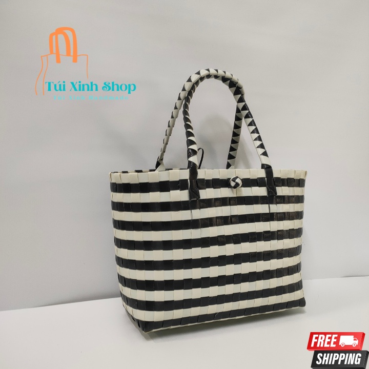 Túi Nhựa, Giỏ Nhựa Xách Tay Thời Trang Handmade