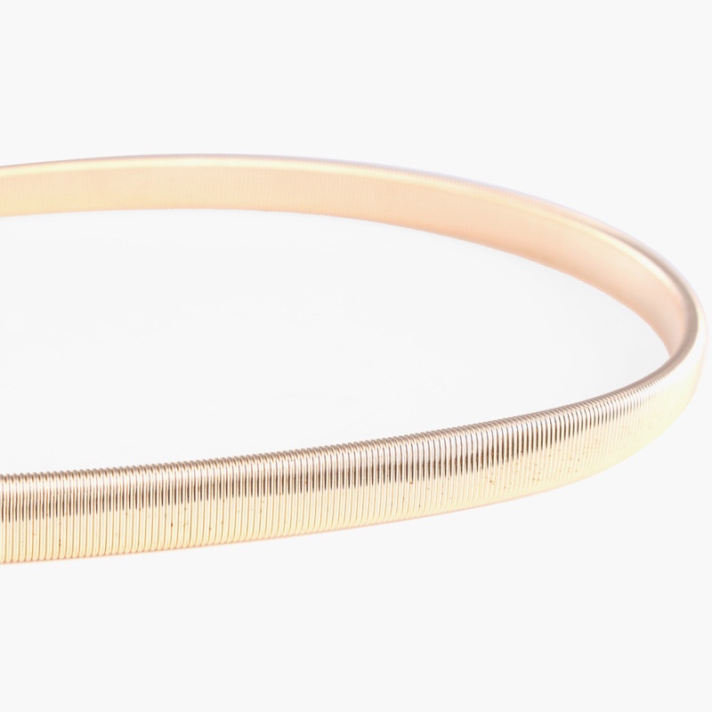 Thắt Lưng Dây Xích Kim Loại Co Giãn Hình Chiếc Lá Hợp Thời Trang Cho Nữ