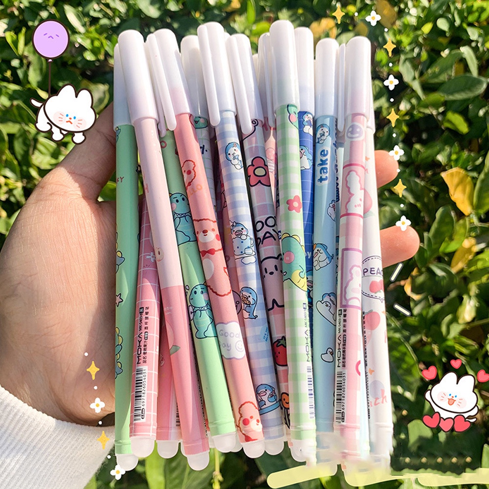 Bút Mực Gel Ngòi 0.5mm In Họa Tiết Hoạt Hình Dễ Thương Cho Học Sinh