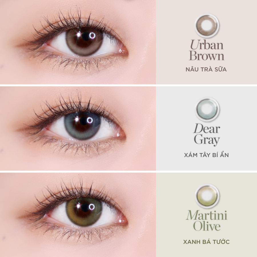 Kính Áp Tròng, Lens Mắt Màu Tự Nhiên, Cao Cấp Hàn Quốc Merzy Mood On Eye Contact Lens