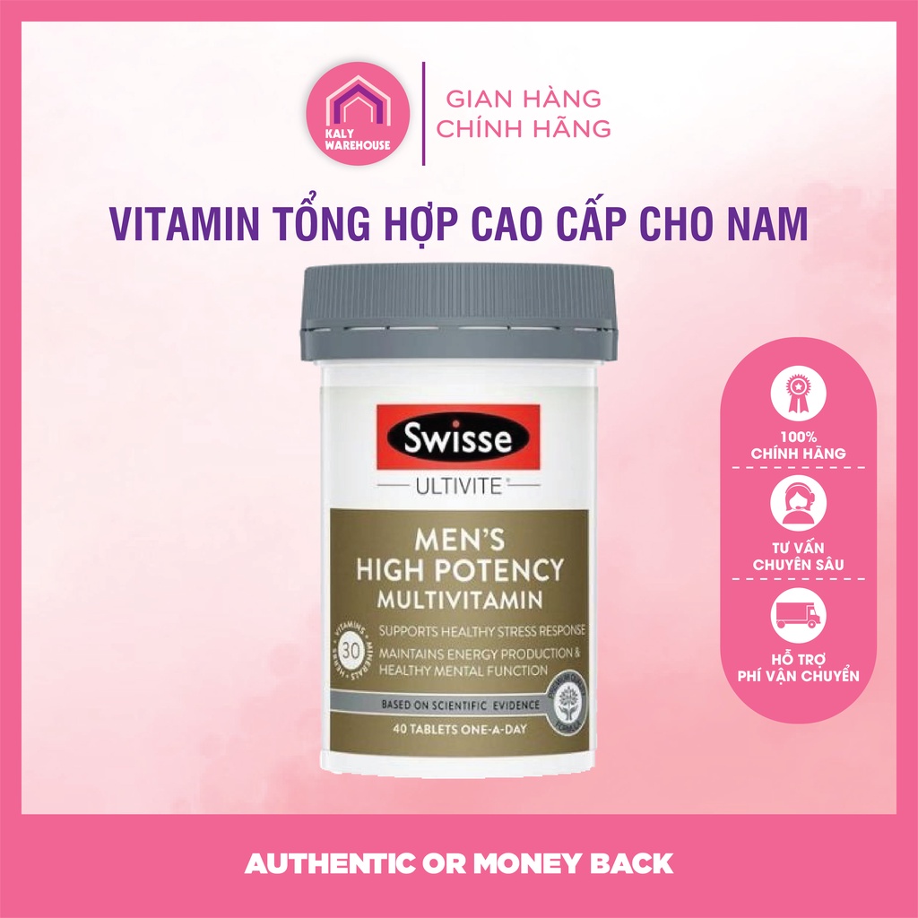 Vitamin Tổng Hợp Cao Cấp Dành Cho Nam Giới - Swisse Men's High Potency Multivitamin