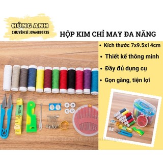 Hộp kim chỉ may vá đa năng, bộ kim chỉ may vá đa năng ha051
