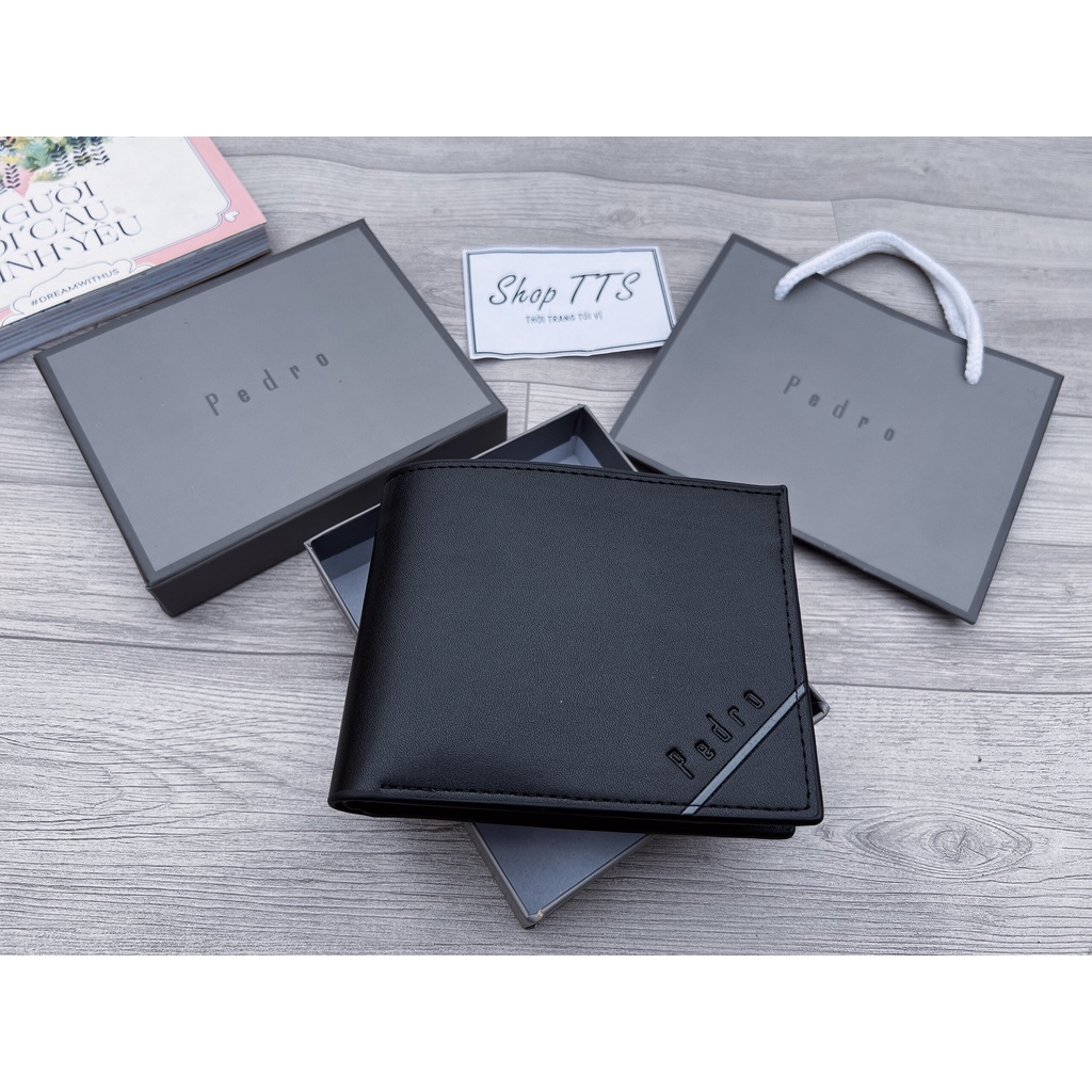 Ví Da Nam Pedro Dáng Ngang Full Box Kèm Túi Giấy Cao Cấp