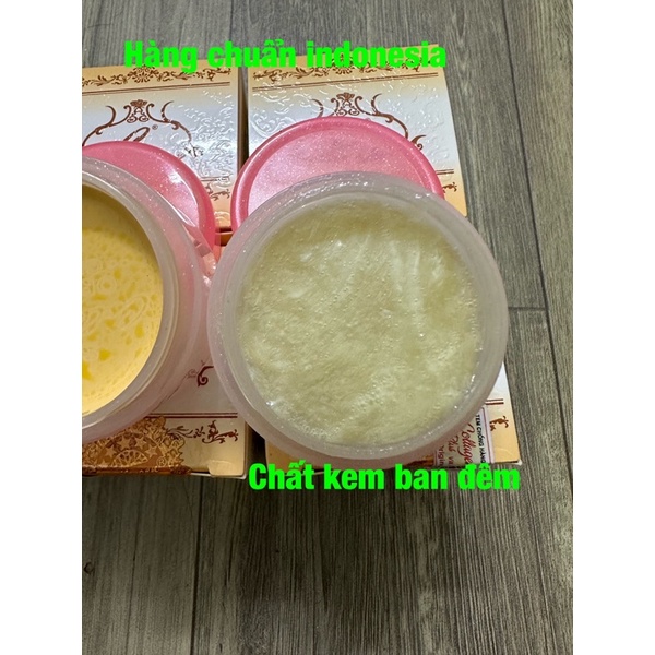 Kem nám tàn nhang collagen plus vit E CHÍNH HÃNG CỦA Indonesia CHất Kem đêm màu ngà ngà vàng