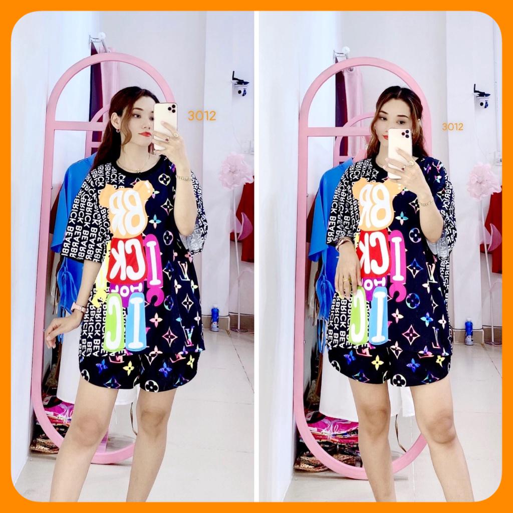 (70kg đến 90kg) Bộ Đùi Thun Big Size Thun In Hình 3D - Chất Thun Co Giãn Tốt - Hình Thật Của Shop Chụp - B3012