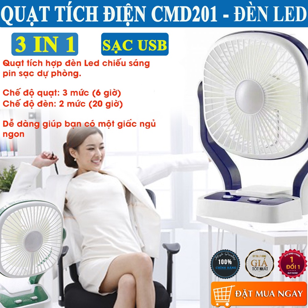 Quạt Tích Điện, Kiêm Sạc Dự Phòng cao cấp tích hợp đèn 1 pin khỏe dùng lâu 6-20 giờ. Bảo Hành 12 Tháng ! Lỗi 1 đổi 1 !