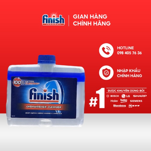 Dung dịch vệ sinh máy rửa bát Finish 250ml chính hãng nhập khẩu EU