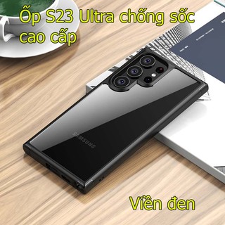 Ốp lưng s24 ultra , S23 ultra samsung 5G chống sốc trong suốt  viền mầu