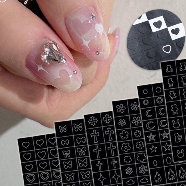 Sticker dán mờ làm móng hiệu ứng Ombre