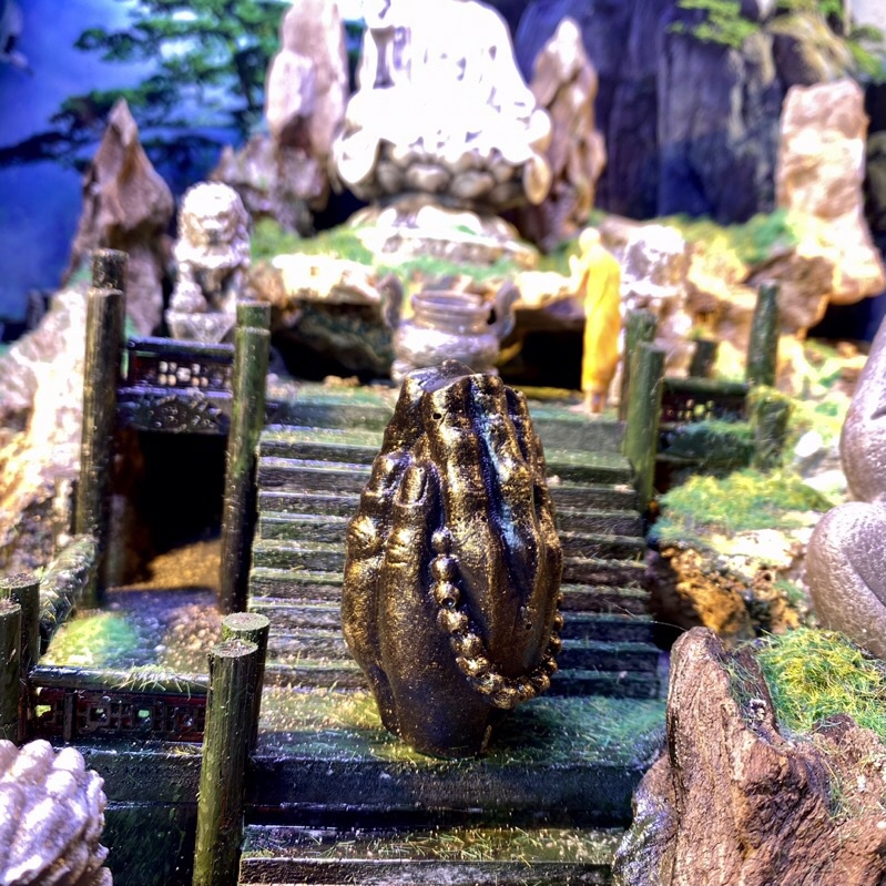 Bàn tay phật màu đồng cao cấp trang trí tiểu cảnh, non bộ, terrarium