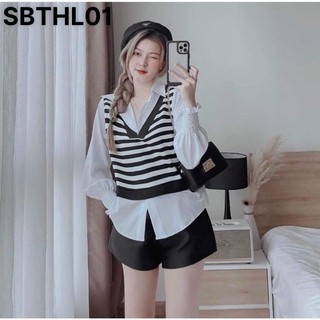 SET 3 MÓN ÁO SMI PHỐI GILE