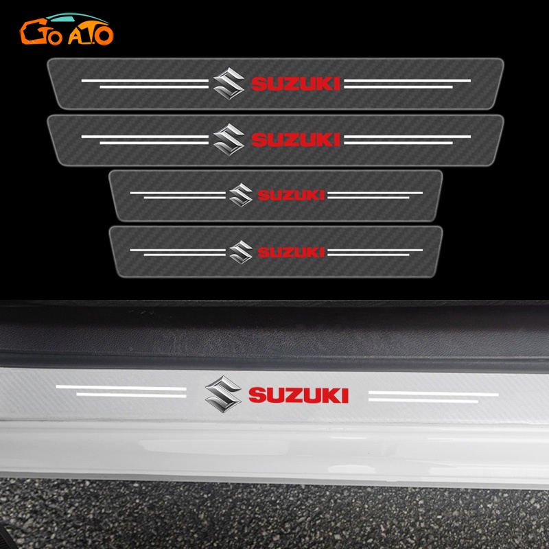GTIOATO 4 Chiếc Trong Suốt Sợi Carbon Dán Xe Dán Cửa ô Tô DáN ChốNg XưỚC Ô Tô Bảo Vệ Bậc Cửa Xe Hơi Phụ KiệN Xe HơI Cho Suzuki XL7 Swift Ertiga Ciaz