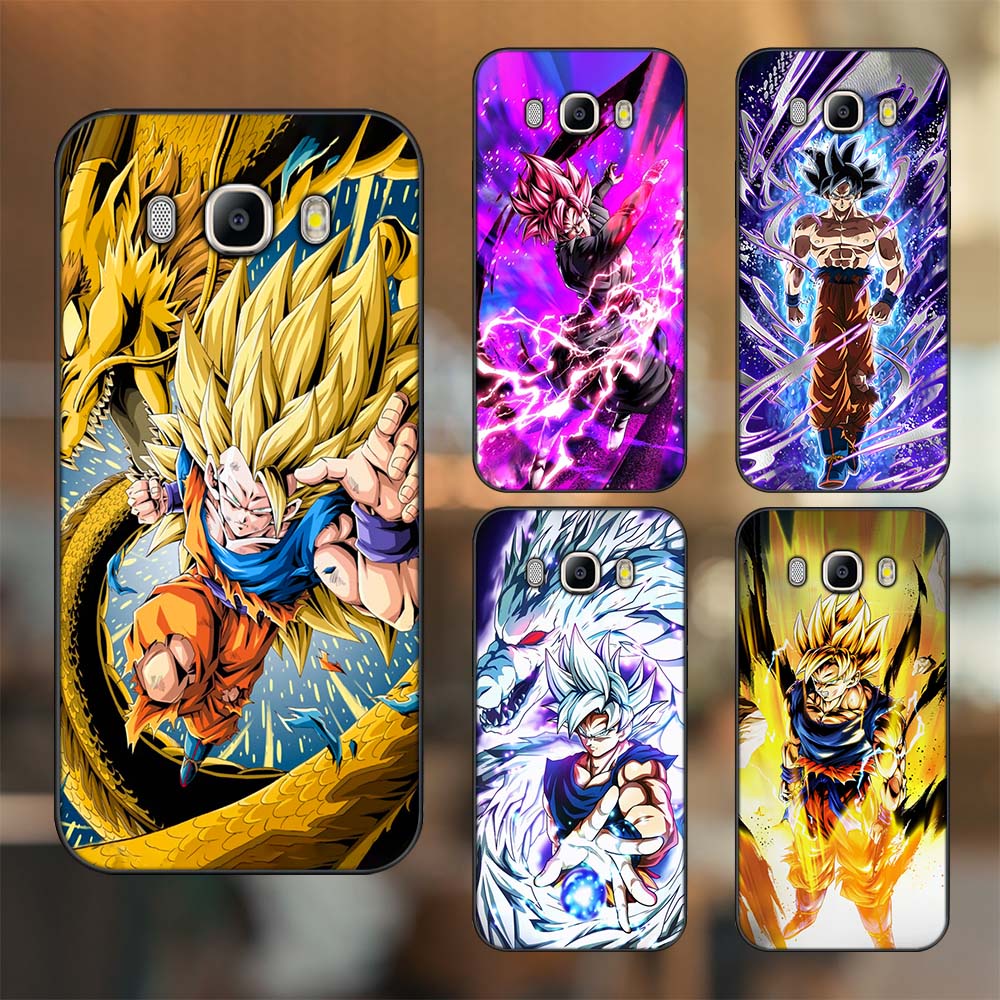 Ốp lưng Samsung J5 2016, J7 2016 viền đen in hình Son Goku Dragon Ball Super Saiyan