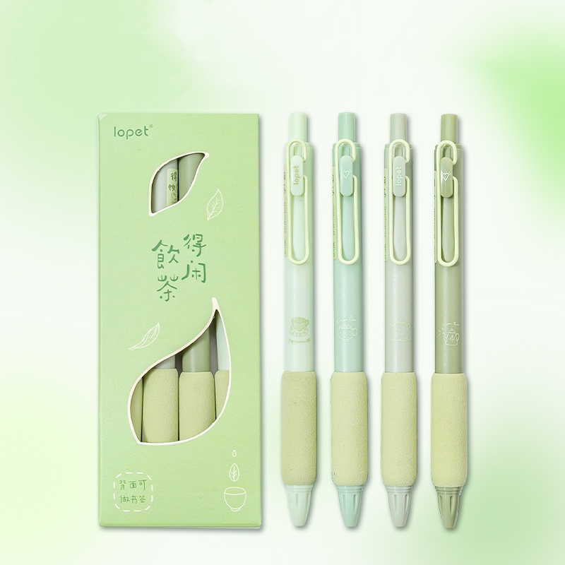 4 Chiếc Bút Bi Nước Mực Đen Ngòi 0.5mm C7343