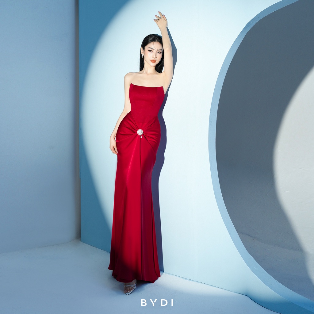 Váy Cúp Ngực Nữ Dáng Dài BYDI Design, Đầm Thiết kế Bo Nhúng Đính Đá Sang Trọng BYDI Fashion | LUNA DRESS