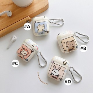 Compatibel For Apple AirPods Case airpods Covers Soft Case AirPods 2 Earphone case cover airpods2 lion rabbit Keychain
