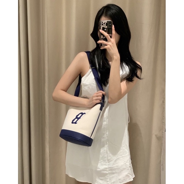 Túi bucket MLB chữ B xanh
