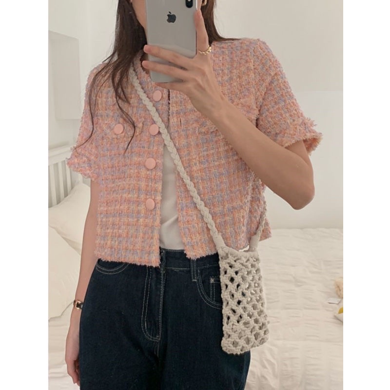 KHOÁC DẠ TWEED Dáng Croptop KÈM ẢNH THẬT