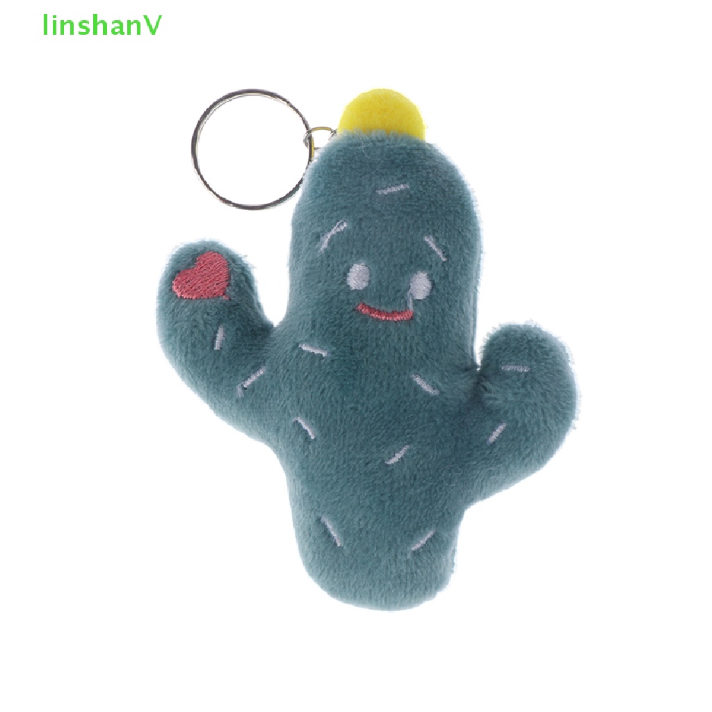 1 Búp Bê Nhồi Bông Hình Cây Xương Rồng 3D 9cm Trang Trí Túi Xách / Móc Khóa