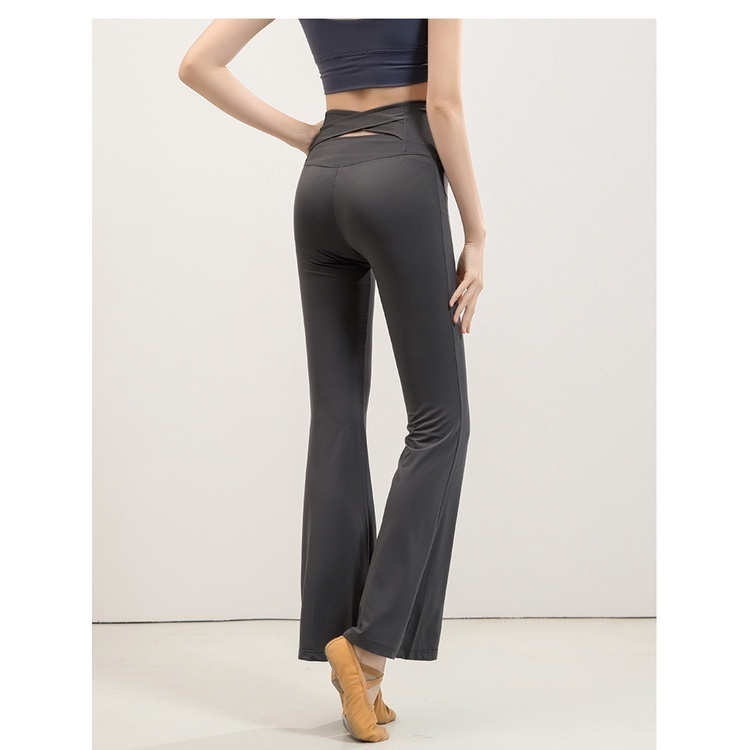 Quần Dài Thể Thao Lưng Cao Ống Loe Nâng Hông Co Giãn Tốt Thích Hợp Chạy Bộ / Tập Yoga Cho Nữ