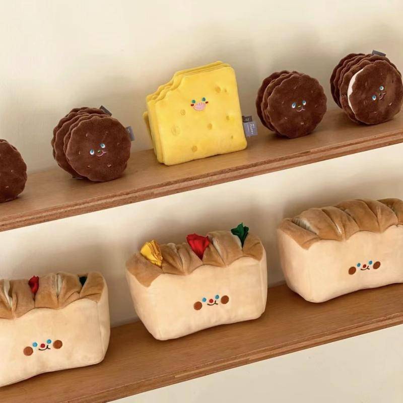 Đồ Chơi Nhai Gặm Hình Bánh Quy Hamburger / Bánh Quy Chống Cắn Mềm Mại Vui Nhộn Cho Cún Cưng