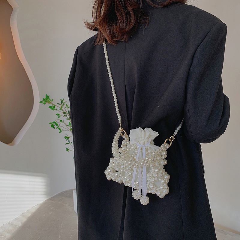 Túi Xách Đeo Chéo Đính Hạt Ngọc Trai Thời Trang Mùa Hè Mới 2023 Dành Cho Nữ