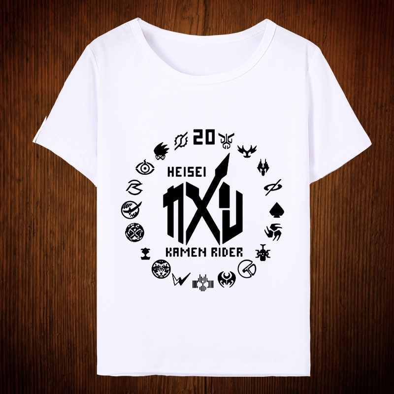 BST Áo Thun Kamen Rider 20th Mẫu áo in logo áo thun trắng