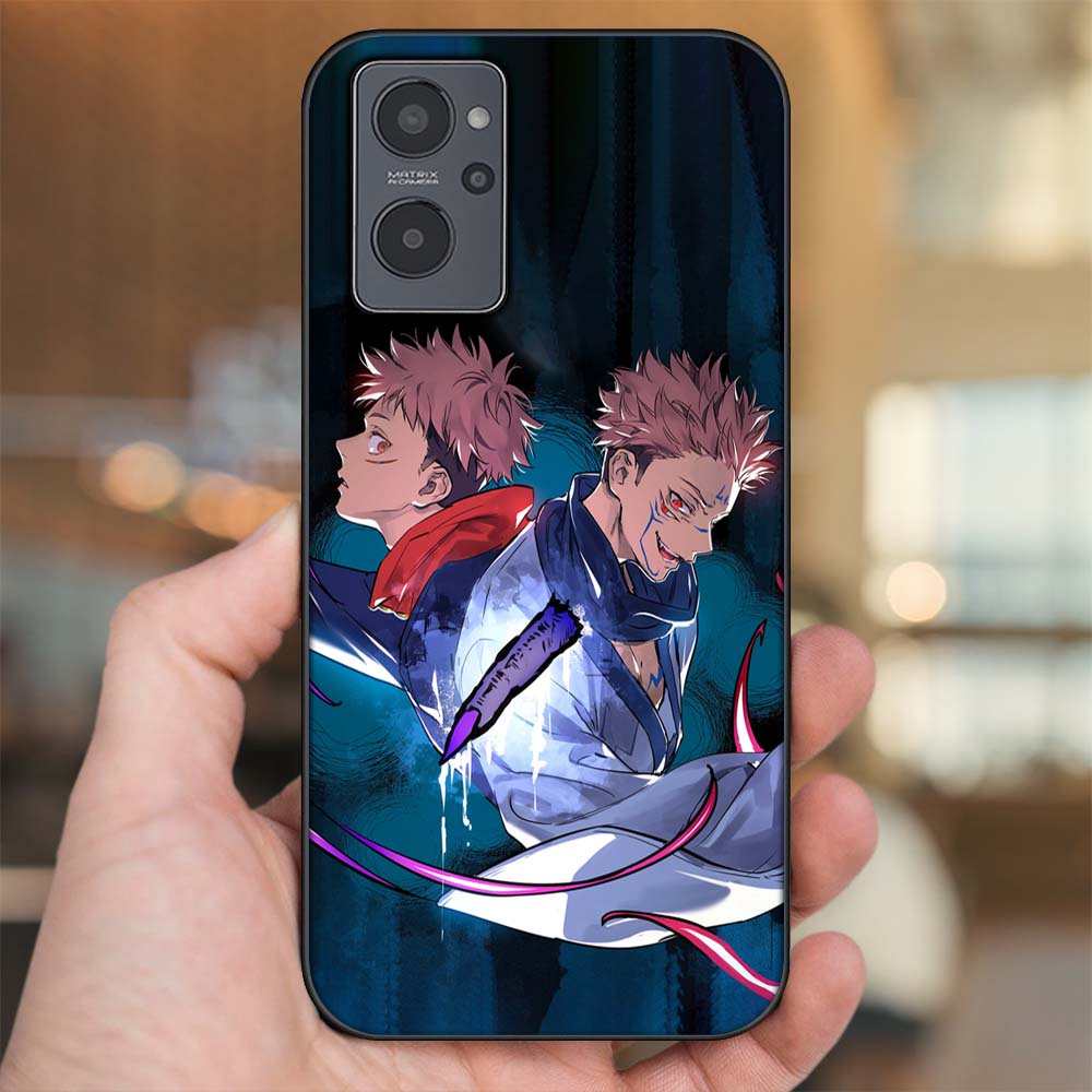 Ốp lưng Realme 9i viền đen in hình Sukuna Yuji Jujutsu Kaisen Chú Thuật Hồi Chiến