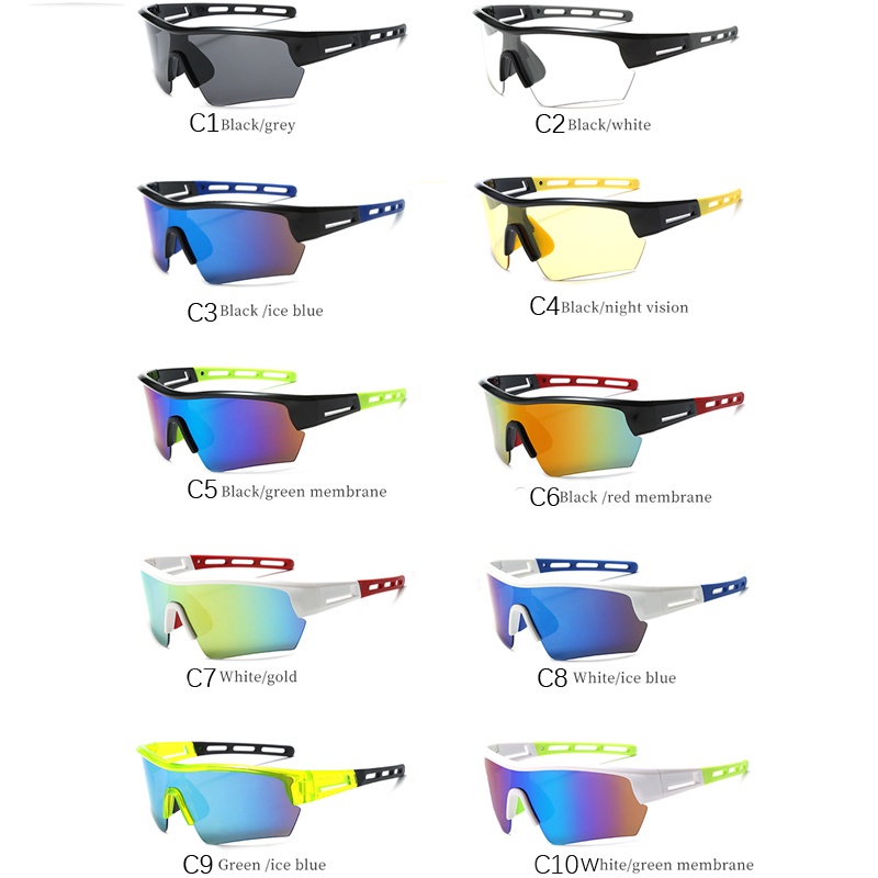 Kính Chống Gió Oversize Nhiều Màu Sắc Thể Thao Cho Nam