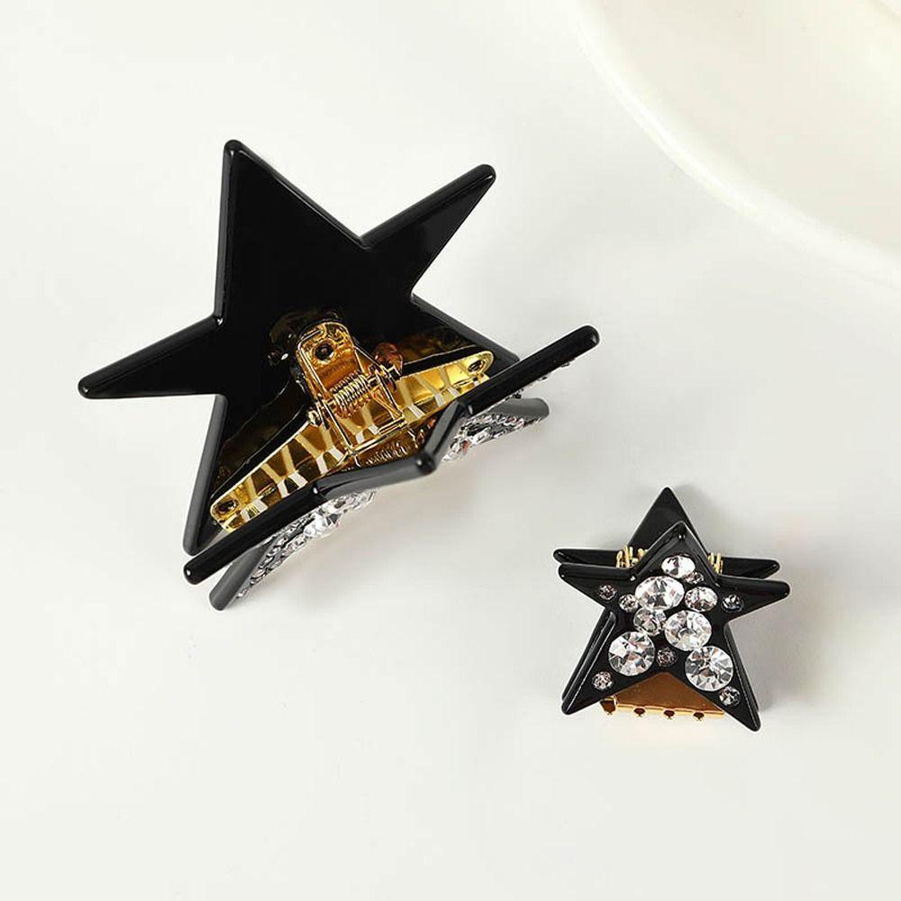 AROMA Kẹp Tóc Đuôi Ngựa Hình Cá Mập Đính Đá Kiểu Vintage Dễ Thương