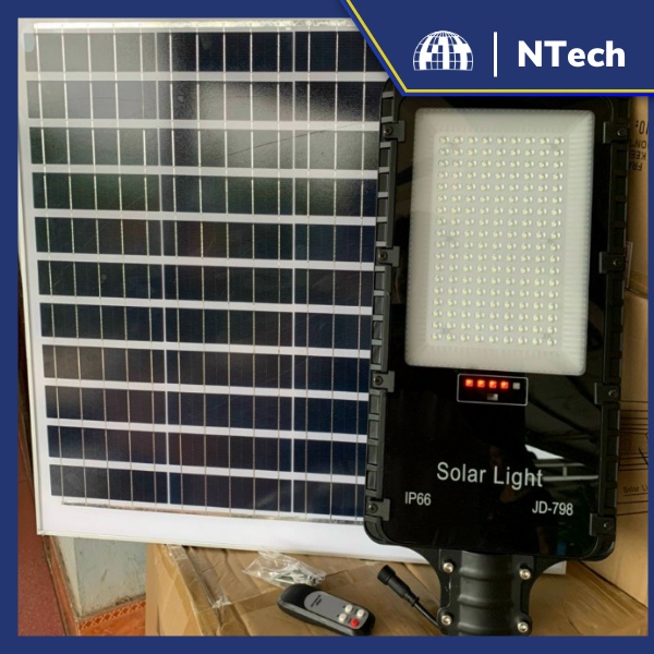 Đèn năng lượng mặt trời Jindian- Đèn đường JD-798 Công suất 300W Khung Nhôm, Chip Led "SMD" - BH 02 Năm