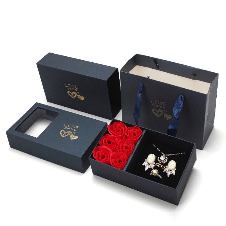 Hộp Quà Tặng Sinh Nhật, Valentine Hộp Đựng Quà Hoa Hồng Sáp Thơm Kèm Túi