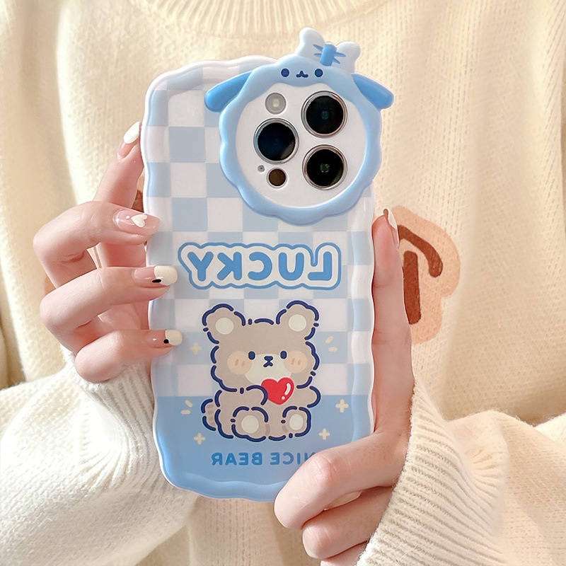 Ốp Điện Thoại Hình Chú Cừu / Gấu Cho iphone7 / 7plus / 8 / 8plus / x / xs / 11 / 12 / 13 / 14 / pro / max / plus / promax