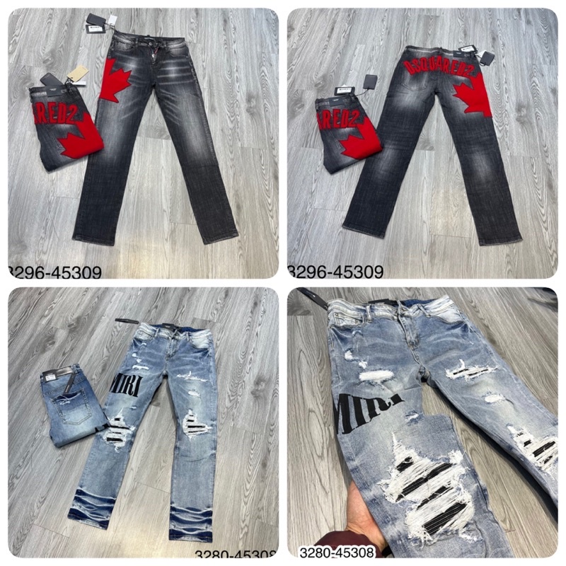 Quần Jeans AMR Nam Rách Vá Cực Chất - Quần Bò Nam Nhiều Mẫu Mới Hot Trend Hiện Nay